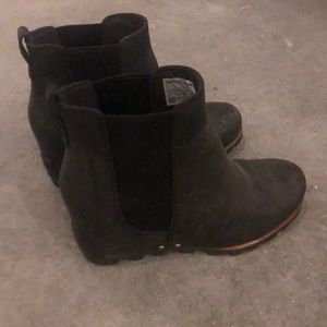 Sorel Joan of arctic wedge boots black